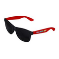 Red Retro 2 Tone Tinted Lens Sunglasses
